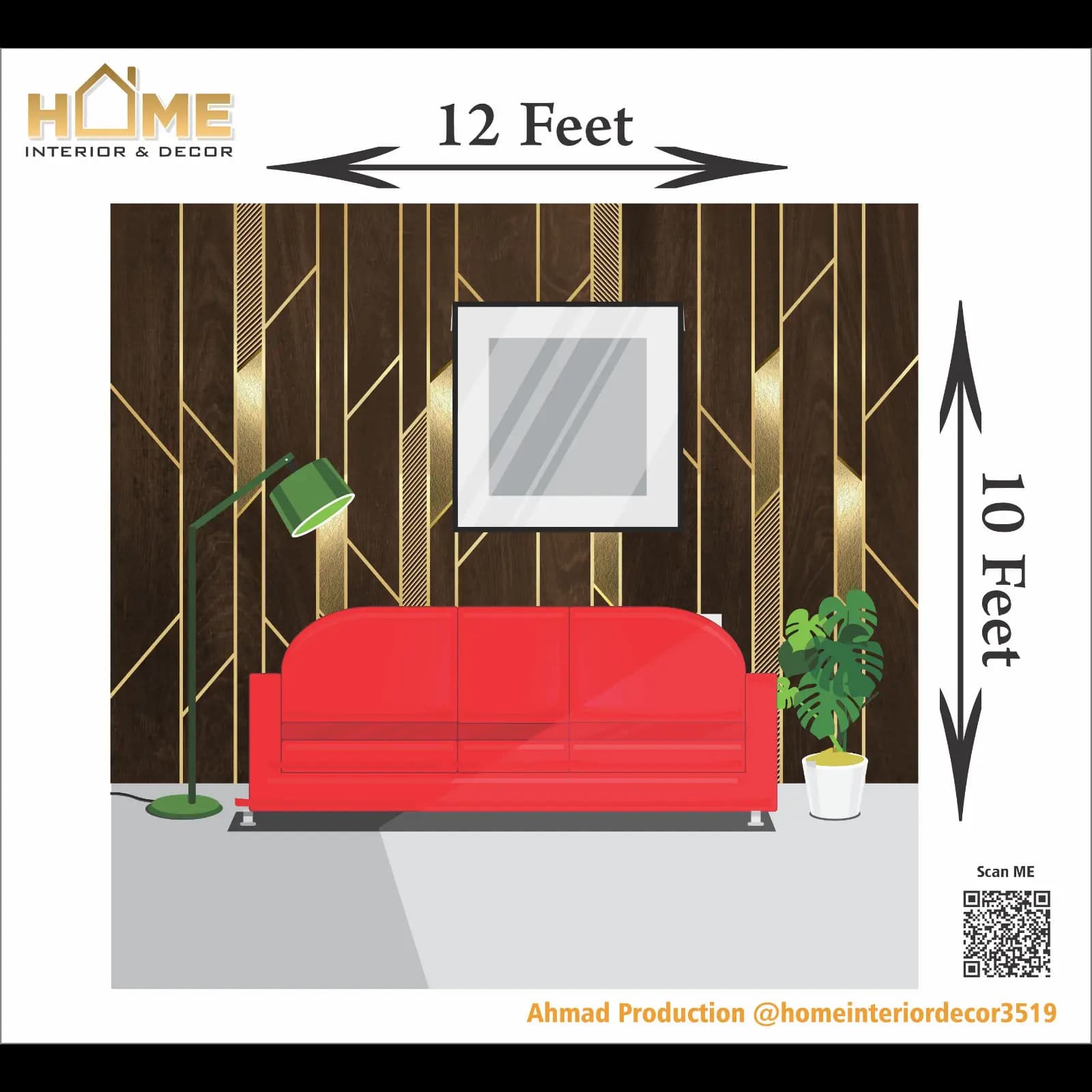 3D flex Brown Paneling style ,for Led wall ,lviving room design , bed wall